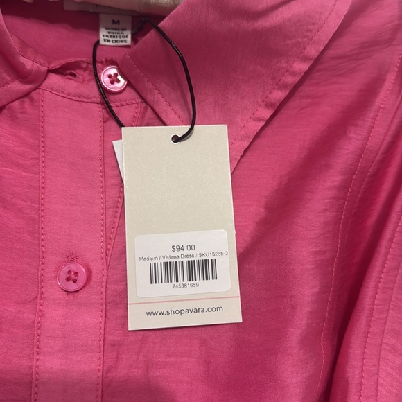 Avara Current Air Viviana Hot Pink Dress Size Medium New with Tags - Picture 10 of 10